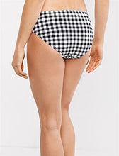 Load image into Gallery viewer, Motherhood Maternity womens Keyhole Back Two Piece Swimsuit Tankini Set, Black/ White Gingham, Medium US
