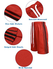 Load image into Gallery viewer, Boyoo Big Boys Youth 3 Pack Fast Dry Athletic Performance Shorts Mesh Active Basketball Shorts with Pockets
