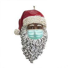 Load image into Gallery viewer, 2020 Christmas Ornament,Black Santa Claus Wearing A Face_Mask Christmas Tree Decoration,Xmas Tree Hanging Home Decorations Holiday Decor Gift (1PCS-Black)
