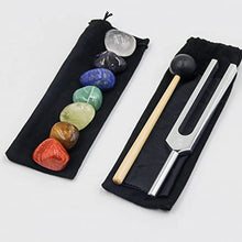 Load image into Gallery viewer, Earth &amp; Home Tuning Forks for Healing Chakra Set - 528 hz Tuning Fork with Chakra Crystals and Healing Stones - Sound Healing Instruments for Biofield Tuning, Stress Relief, &amp; DNA Repair
