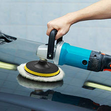 Load image into Gallery viewer, 6 Inch Buffing Wool Pads 8PCS Kit, Felt Polishing Pad Buffing Wheel for Drill Woolen Wax Pad and 5/8''-11 Thread Hook &amp; Loop Backer Plate with Drill Adapter for Car Boat Polish, Waxing, Sealing, Glaze
