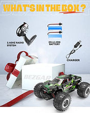 Load image into Gallery viewer, BEZGAR TM201 RC Cars - 1:20 Scale Remote Control Car,2WD Top Speed 15 Km/h Electric Toy Off Road 2.4GHz RC Car Vehicle Truck Crawler with Two Rechargeable Batteries for Boys Kids and Adults
