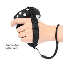 Load image into Gallery viewer, Wasserstein Silicone Skin Set Compatible with Oculus Quest 2 - Includes Oculus Quest 2 Accessories - Controller Grip Shells, Sweatproof Face Cover, Protective Lens Cover, Wrist Straps - (Black)
