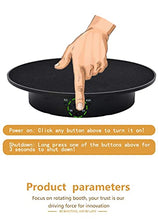 Load image into Gallery viewer, JAYEGT Motorized Rotating Display Stand, 20CM /Load 8KG, 360 Degree Electric Rotating Turntable for Photography Products, Jewelry, 3D Model,with 5 Colors Backgrounds- Black
