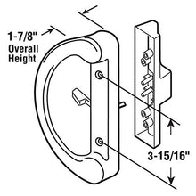 Load image into Gallery viewer, Patio Sliding Glass Door Handle Set with 45° Mortise Lock Suitable for Sliding Glass Patio Door Thickness from 1-1/2" to 1-3/4", Fits 3-15/16” Screw Hole Spacing, Reversible Design(Non-Handed), Black
