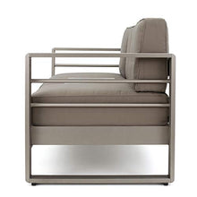Load image into Gallery viewer, Christopher Knight Home Cape Coral Outdoor Loveseat Sofa with Tray, Khaki
