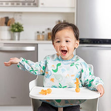 Load image into Gallery viewer, Bumkins Sleeved Bib Baby Bib, Toddler Bib, Smock, Waterproof Fabric, Fits Ages 6-24 Months – Dinosaurs
