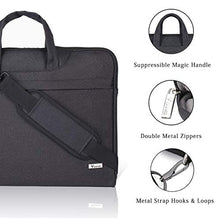 Load image into Gallery viewer, Voova Laptop Bag 17 17.3 inch Water-resistant Laptop Sleeve Case with Shoulder Straps &amp; Handle/Notebook Computer Case Briefcase Compatible with MacBook Pro/New Razer Blade Pro 17 / Acer/Asus/Hp,Black
