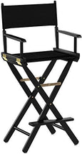Load image into Gallery viewer, Casual Home Director's Chair ,Black Frame/Black Canvas,30" - Bar Height
