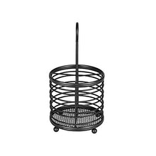 Load image into Gallery viewer, Spectrum Diversified Contempo Caddy Cutlery, Modern Dining Table Décor &amp; Kitchen Organization, Silverware Holder with Handle, Black
