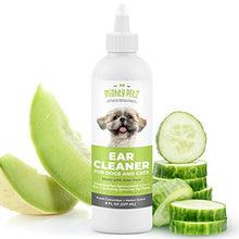 Load image into Gallery viewer, Mighty Petz Dog Ear Cleaner Solution – Pet Ear Wash to Support Infection Prone Ears and Remove Wax, Debris &amp; Odor. Vet Formulated &amp; Gentle Otic Cleaning Drops fror Dogs. Cucumber &amp; Melon, Large 8 oz

