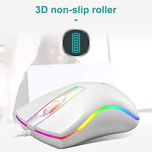Load image into Gallery viewer, LINASHI Keyboard Mouse Combo, Stylish Wired LED Backlight Mechanical Keyboard Mouse Set Computers Laptops White One Size
