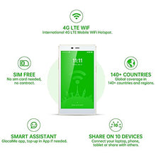 Load image into Gallery viewer, GlocalMe G4 Pro 4G LTE Mobile Hotspot Router, with US 8GB &amp; Global 1.1GB Data, 5” Touch Screen LCD Display Portable WiFi hotspot for Travel, No Contract, SIMFREE, High Speed Pocket WiFi Device (White)
