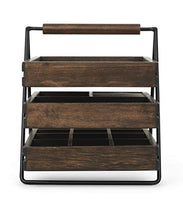 Load image into Gallery viewer, Umbra 1004037-048 Terrace Jewelry Tray – Three-Tier Jewelry Tray With Three Sliding Linen Lined Wood Trays With Metal Frame and Handle, Easy Storage and Access, Black/Walnut Finish
