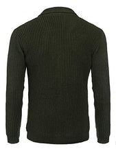 Load image into Gallery viewer, COOFANDY Men's Shawl Collar Cardigan Sweater Slim Fit Cable Knit Button up Sweater with Pockets
