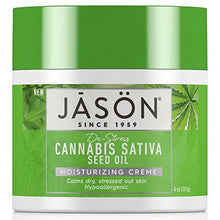 Load image into Gallery viewer, Jason Moisturizing Crème, De-Stress Cannabis Sativa Seed Oil, 4 Oz
