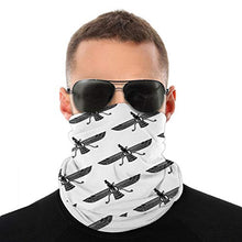 Load image into Gallery viewer, Farvahar Persian Symbol Face Cover Seamless Bandanas Neck Gaiter Scarf White
