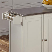 Load image into Gallery viewer, Homestyles Kitchen Cart with Stainless Steel Metal Top Rolling Mobile Kitchen Island with Storage and Towel Rack 54 Inch Width Off White
