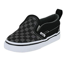 Load image into Gallery viewer, Vans Kids Slip-On V (Infant/Toddler) (Checkerboard) Black/Pewter 6 Toddler
