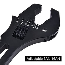 Load image into Gallery viewer, EVIL ENERGY AN Hose Fitting Adjustable Wrench Spanner Lightweight Aluminum 3AN-16AN Black
