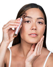 Load image into Gallery viewer, Finishing Touch Lumina Lumina Lumina Flawless Contour Vibrating Facial Roller &amp; Massager, Rose Quartz
