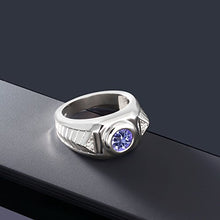 Load image into Gallery viewer, Gem Stone King 2.43 Ct Round Purple Blue Mystic Topaz 925 Sterling Silver Men's Ring (Size 12)
