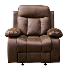 Load image into Gallery viewer, Betsy Furniture 3-PC Microfiber Fabric Recliner Set Living Room Set in Brown, Sofa Loveseat Chair Pillow Top Backrest and Armrests 8028 (Living Room Set 3+2+1)

