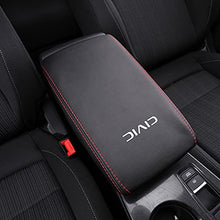 Load image into Gallery viewer, Horry Center Console Armrest Box Cover Panel Trim Waterproof Anti-Scratch Leather Protector Decoration Cover Interior Accessories for Honda Civic 2022（Red Stitches）, Black leather red line
