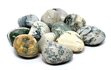 Load image into Gallery viewer, White &amp; Green Chalcedony Agate Gemstone Pebbles Polished Natural Multicolor Crystal Mineral Tumbled Stone Cabochon Specimen Cabs - India (5PCS)
