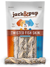 Load image into Gallery viewer, Jack&amp;Pup Fish Skins for Dogs Healthy Dog Treats Small Dogs, Premium Fish Skin Dehydrated Dog Treats for Large Dogs, All Natural Dog Treats for Medium Dogs, Omega 3 Fish Treats for Dogs (18 Pack)
