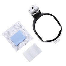 Load image into Gallery viewer, YOCTOSUN Headband Magnifier with 2 LED Lights and 5 Detachable Lenses 1X,1.5X,2X,2.5X,3.5X –Hands-Free Head Worn Lighted Magnifying Glasses for Close Work, Jewelry Work, Watch Repair, Arts &amp; Crafts
