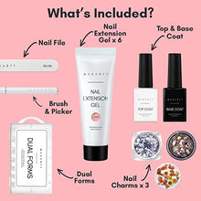 Load image into Gallery viewer, Makartt Poly Nail Gel Kit, Clear Pink Fall Winter Nail Gel Kit Poly Nail Extension Gel Nail Enhancement Set Bundle With 6 Bottles Crystal Jelly Gel Nail Polish
