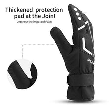 Load image into Gallery viewer, INBIKE Cycling Winter Gloves,for Men Windproof Reflective Thermal Gel Pads Touch Screen MTB Mountain Bike Black Large
