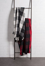 Load image into Gallery viewer, DII 100% Cotton Buffalo Check Throw for Indoor/Outdoor Use Camping Bbq's Beaches Everyday Blanket, 50 x 60, Black and White
