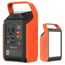 Load image into Gallery viewer, 83Wh Portable Power Station, Takki Camping Solar Generator Power Bank with Flashlight and 110V AC Outlet Battery Backup for Camping, Home, Laptop, Emergency (Solar Panel Not Included)
