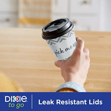 Load image into Gallery viewer, Dixie to Go Disposable Hot Beverage Paper Coffee Cups with Lids, 12 Oz, 156 Count, Assorted Designs, Gold (23710)
