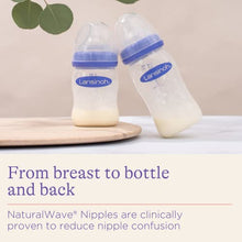 Load image into Gallery viewer, Lansinoh Baby Bottles for Breastfeeding Babies, 5 Ounces, 3 Count, Includes 3 Slow Flow Nipples (Size 2S)
