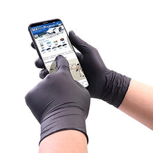 Load image into Gallery viewer, Wostar Nitrile Black Gloves Large 100pcs 4mil Nitrile Black Disposable Gloves Powder Latex Free Black Nitrile Gloves
