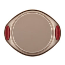 Load image into Gallery viewer, Rachael Ray 52410 Cucina Nonstick Bakeware Set with Baking Pans, Baking Sheets, Cookie Sheets, Cake Pan, Muffin Pan and Bread Pan - 10 Piece, Latte Brown with Cranberry Red Grip
