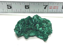 Load image into Gallery viewer, Zentron Crystal Collection Fibrous Malachite Stone - Raw Stone in Velvet Bag (Small (1-2"))
