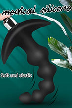 Load image into Gallery viewer, Vibrating Anal Beads Butt Plug - Flexible Silicone 16 Vibration Modes Graduated Design Anal Sex Toy Waterproof Bullet Vibrator for Men, Women and Couples
