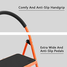 Load image into Gallery viewer, LUISLADDERS 3 Step Ladder Step Stool Fold Sturdy Steel Ladder 330lbs EN131 Portable Anti-Slip and Wide Pedal Ladder Multi-Use for Home, Garden and Office (3 Step)
