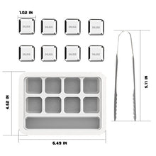 Load image into Gallery viewer, DILISS Stainless Steel Chilling Reusable Ice Cubes for whiskey, vodka, liqueurs, white wine and more, Pack of 8
