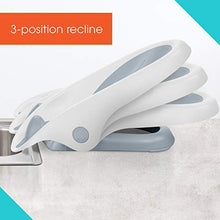 Load image into Gallery viewer, Summer Clean Rinse Baby Bather (Gray) – Bath Support for Use on the Counter, in the Sink or in the Bathtub, Has 3 Reclining Positions and Soft, Quick-Dry Material – Use from Birth until Sitting Up

