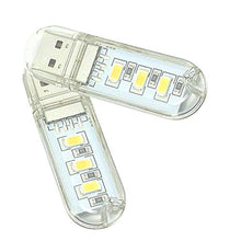 Load image into Gallery viewer, OUOU USB Reading Light Mini Portable LED Night Light USB Keychain Lights for Reading Outdoor Powered Camping Lamp-(Pack of 5)
