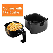 Load image into Gallery viewer, Ovente Electric Air Fryer 3.2-Quart for Grilling Roasting with Digital LED Touch Display Non-Stick Fry Basket &amp; Pan, 1400 Watt Power Air Oven &amp; Oilles Cooker with Temperature Control, Black FAD61302B
