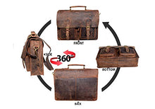 Load image into Gallery viewer, 16 Inch Vintage Computer Leather Laptop Messenger Bags for Men Leather Briefcase Shoulder Bag Man &amp; Women Bag

