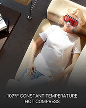 Load image into Gallery viewer, RENPHO Eye Massager with Heat and Vibration, Compression Bluetooth Music, Remote Control, Temple Eye Massage Mask Rechargeable for Relax Eye Strain, Dark Circles Eye Bag Dry Eyes Improve Sleep-Black
