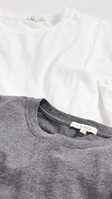 Load image into Gallery viewer, Z SUPPLY Women's 2 Pack Modern Jersey Tees, Charcoal/White, X-Small
