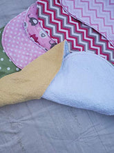Load image into Gallery viewer, 6 Sets of Colorful unique Flannel burp cloths, Baby Girls Burp Cloth, Terry Cloth Burp Rags
